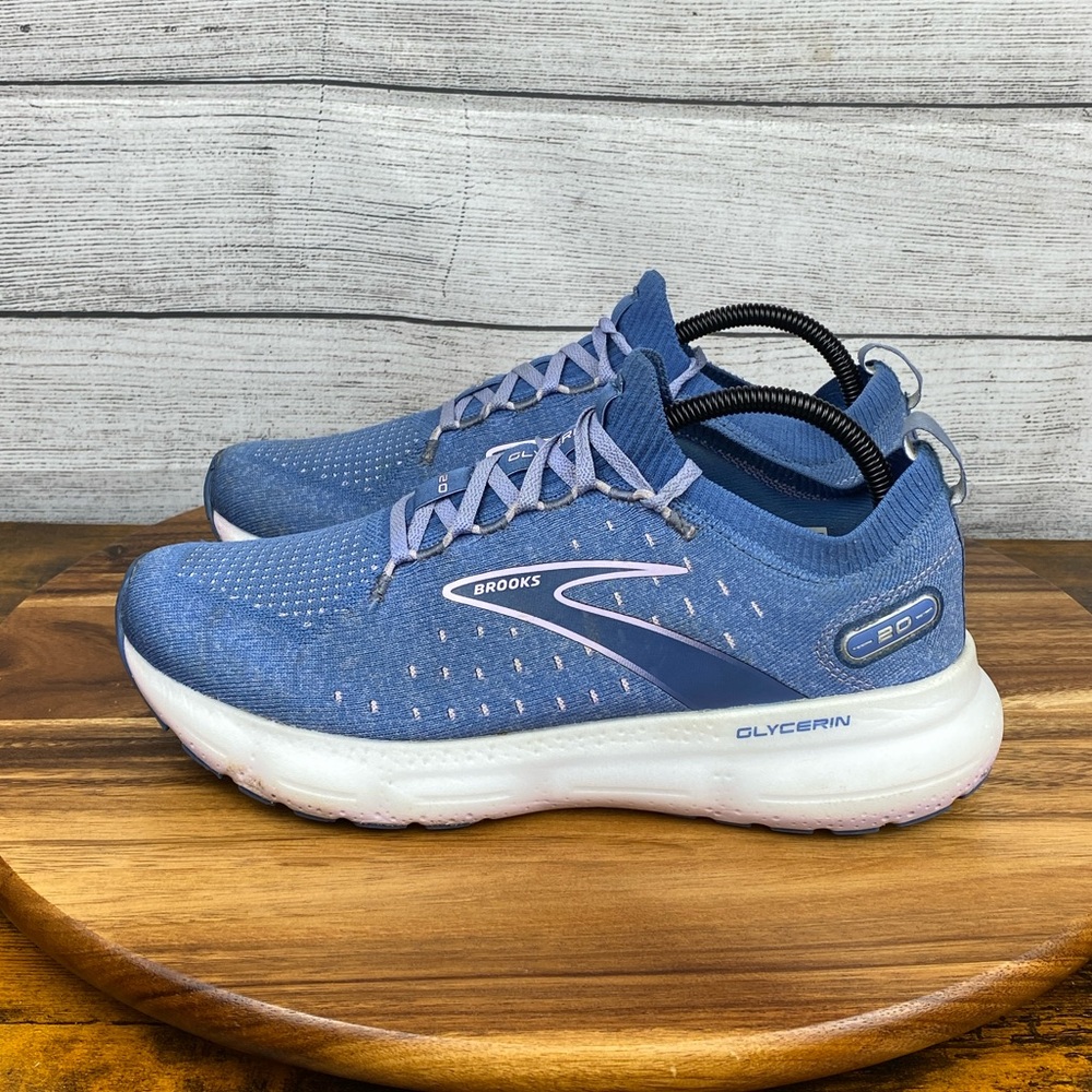 Brooks Glycerin StealthFit 20 Blue Purple Running Shoe 1203721B402 Women’s 11
